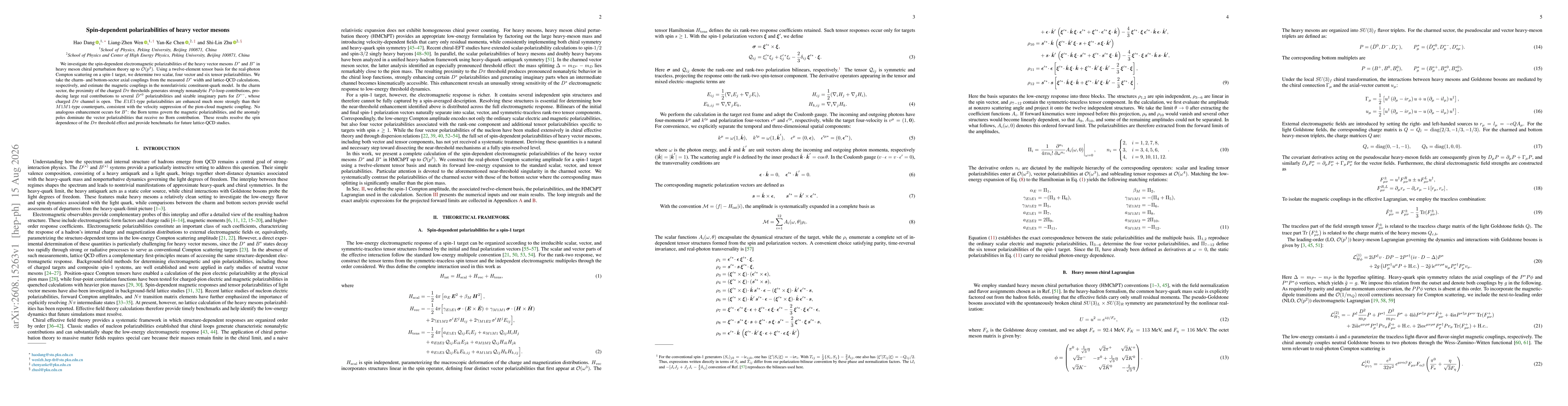 Thumbnail for Spin-dependent polarizabilities of heavy vector mesons