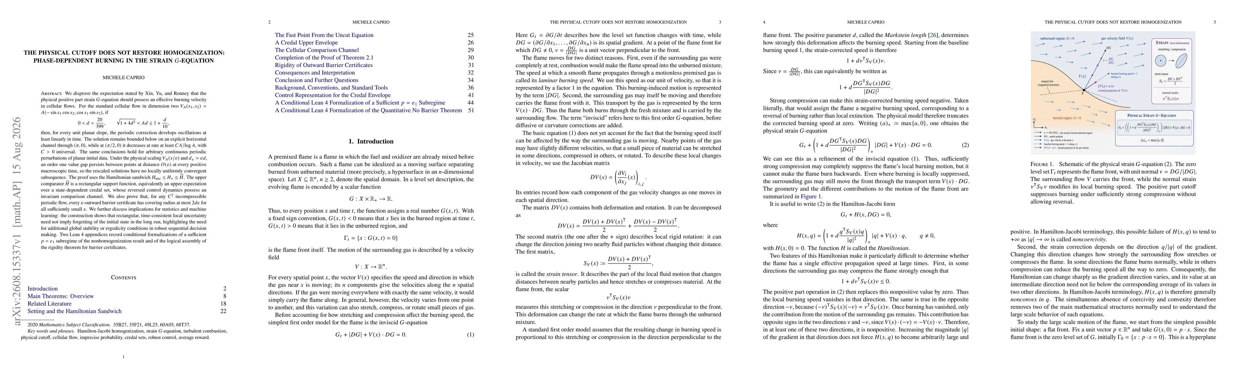 Thumbnail for The Physical Cutoff Does Not Restore Homogenization: Phase-Dependent Burning in the Strain G-Equation