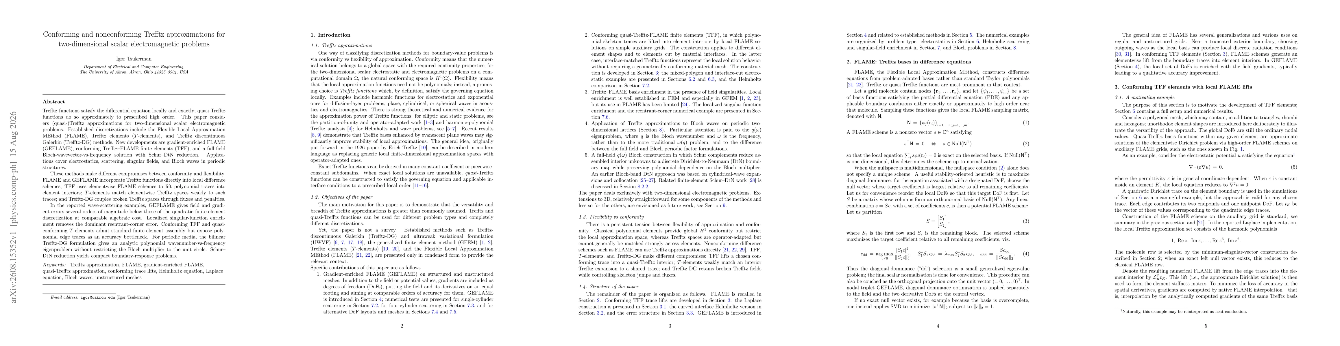 Thumbnail for Conforming and nonconforming Trefftz approximations for two-dimensional scalar electromagnetic problems