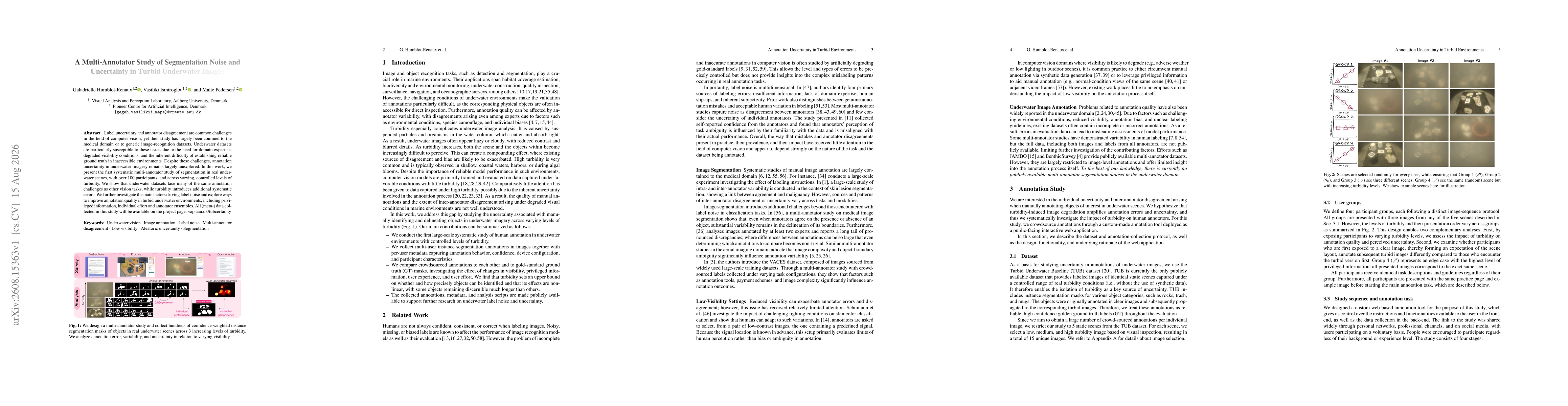 Thumbnail for A Multi-Annotator Study of Segmentation Noise and Uncertainty in Turbid Underwater Images
