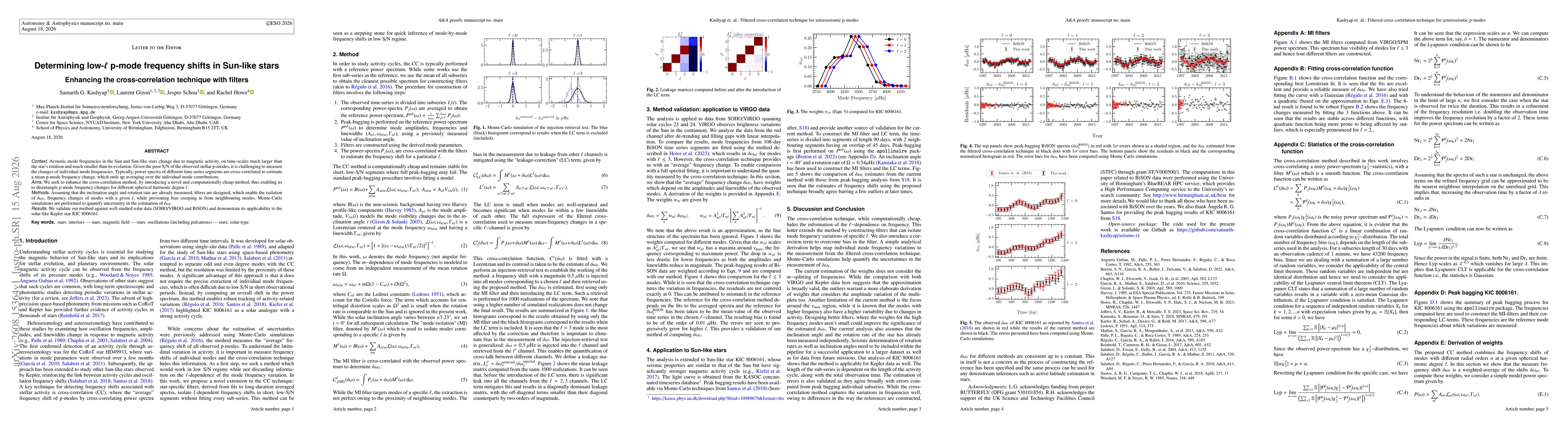 Thumbnail for Determining low-$\ell$ p-mode frequency shifts in Sun-like stars: Enhancing the cross-correlation technique with filters