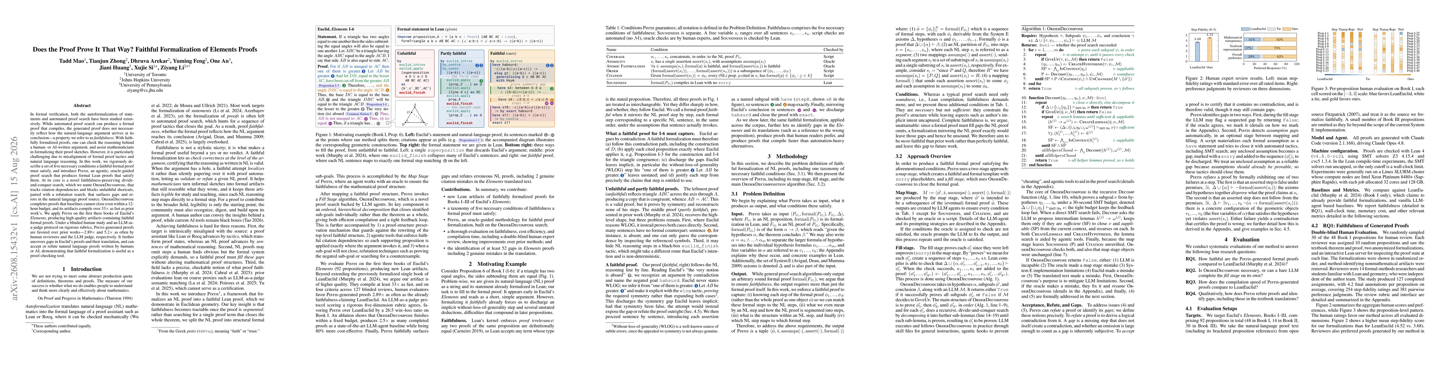 Thumbnail for Does the Proof Prove It That Way? Faithful Formalization of Elements Proofs