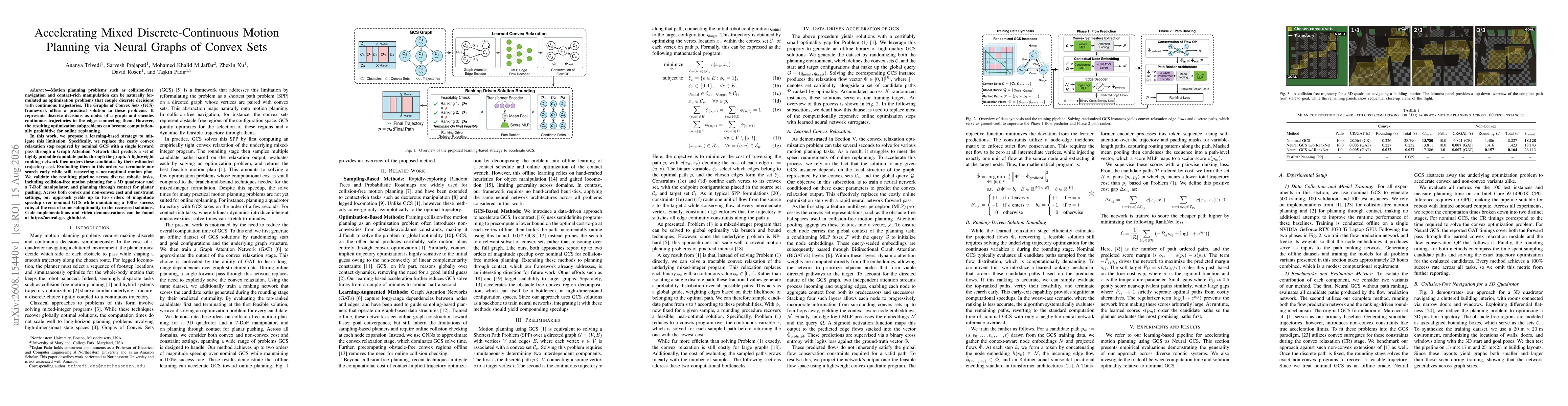Thumbnail for Accelerating Mixed Discrete-Continuous Motion Planning via Neural Graphs of Convex Sets