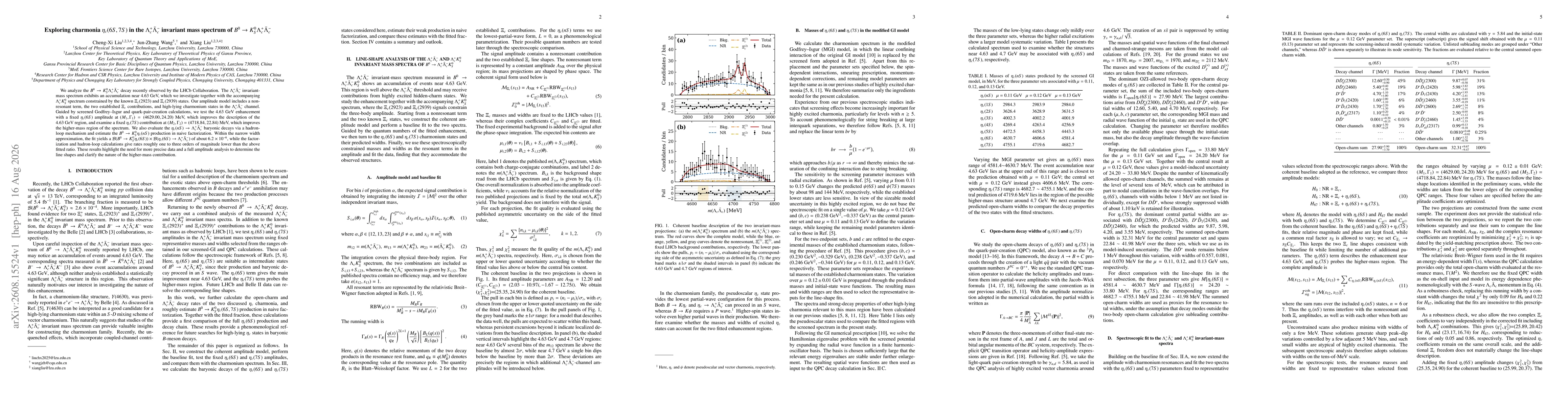 Thumbnail for Exploring charmonia $η_c(6S,7S)$ in the $Λ_c^+\barΛ_c^-$ invariant mass spectrum of $B^0 \to K_S^0Λ_c^+\barΛ_c^-$