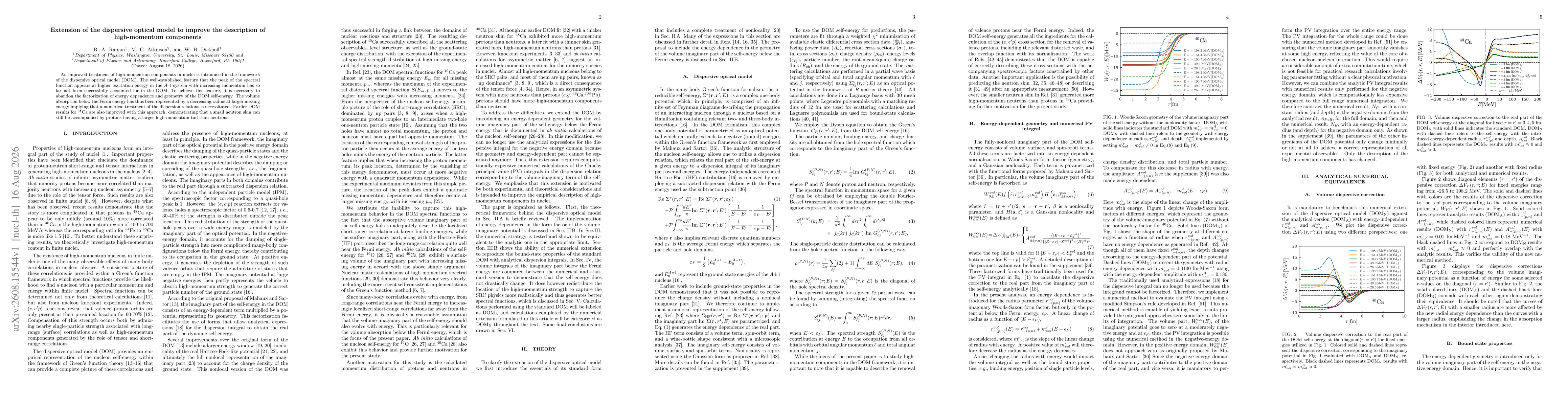 Thumbnail for Extension of the dispersive optical model to improve the description of high-momentum components