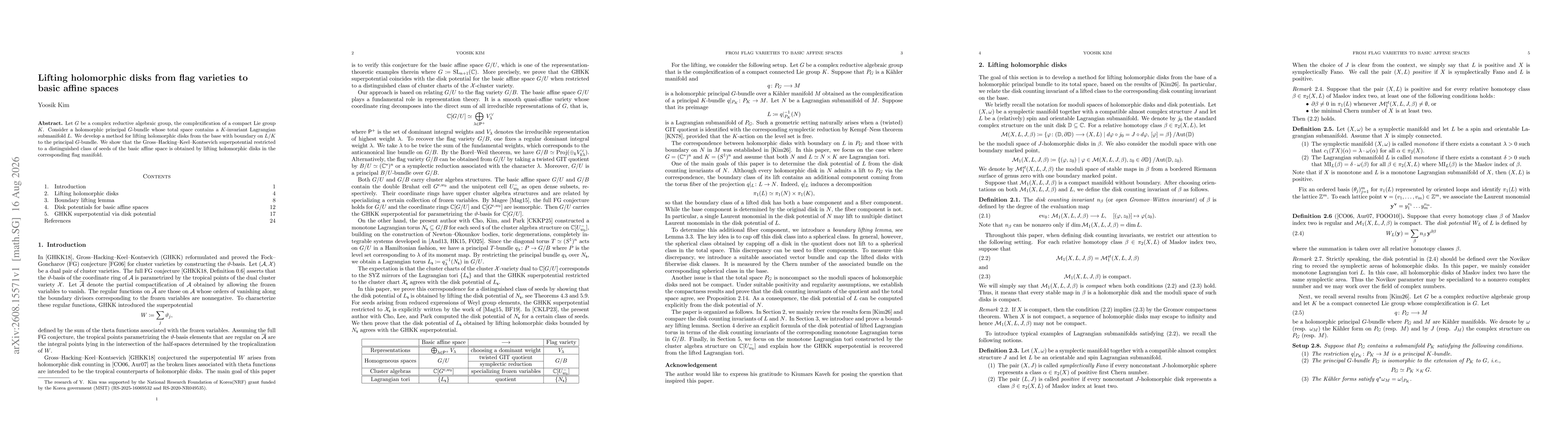 Thumbnail for Lifting holomorphic disks from flag varieties to basic affine spaces
