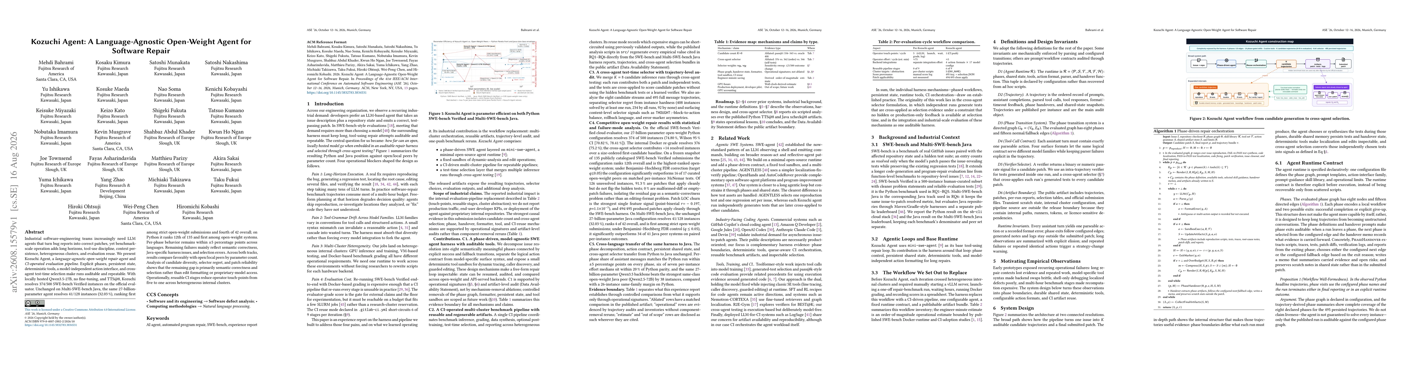 Thumbnail for Kozuchi Agent: A Language-Agnostic Open-Weight Agent for Software Repair