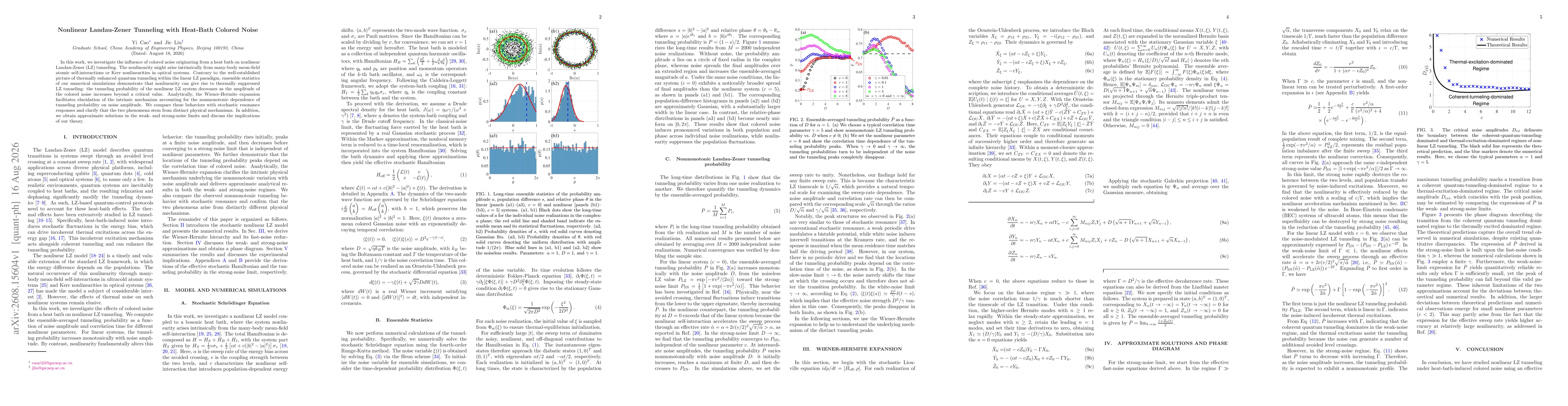 Thumbnail for Nonlinear Landau-Zener Tunneling with Heat-Bath Colored Noise