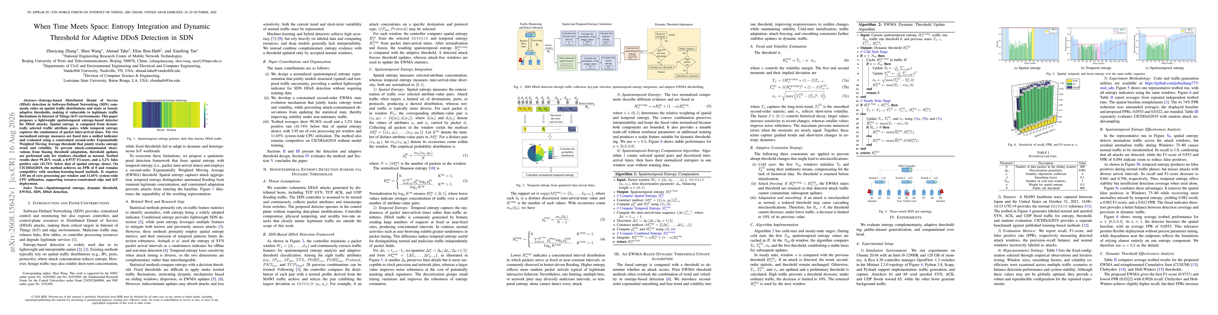 Thumbnail for When Time Meets Space: Entropy Integration and Dynamic Threshold for Adaptive DDoS Detection in SDN