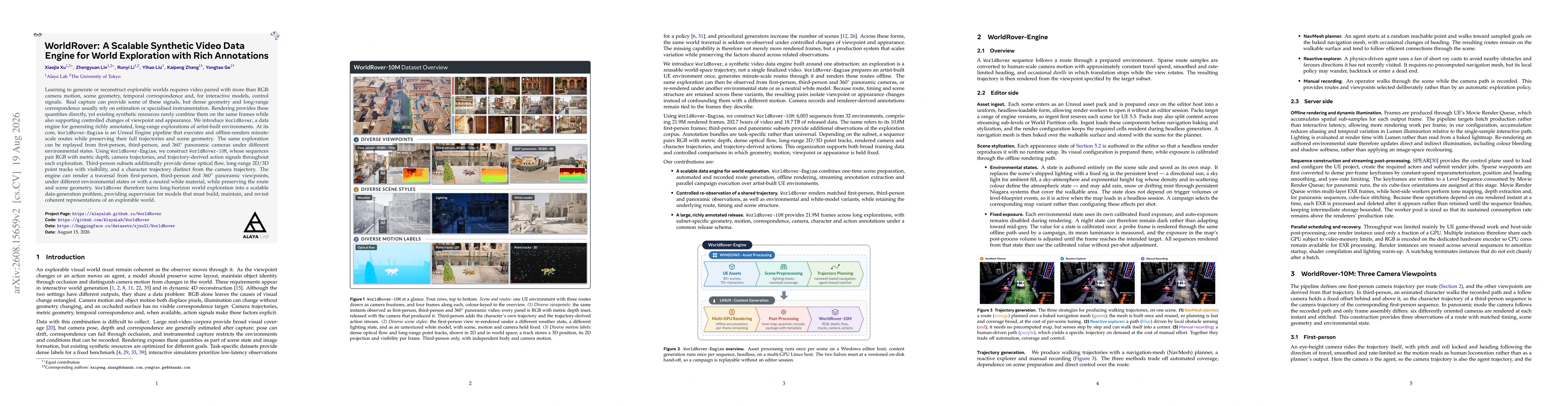 Thumbnail for WorldRover: A Scalable Synthetic Video Data Engine for World Exploration with Rich Annotations