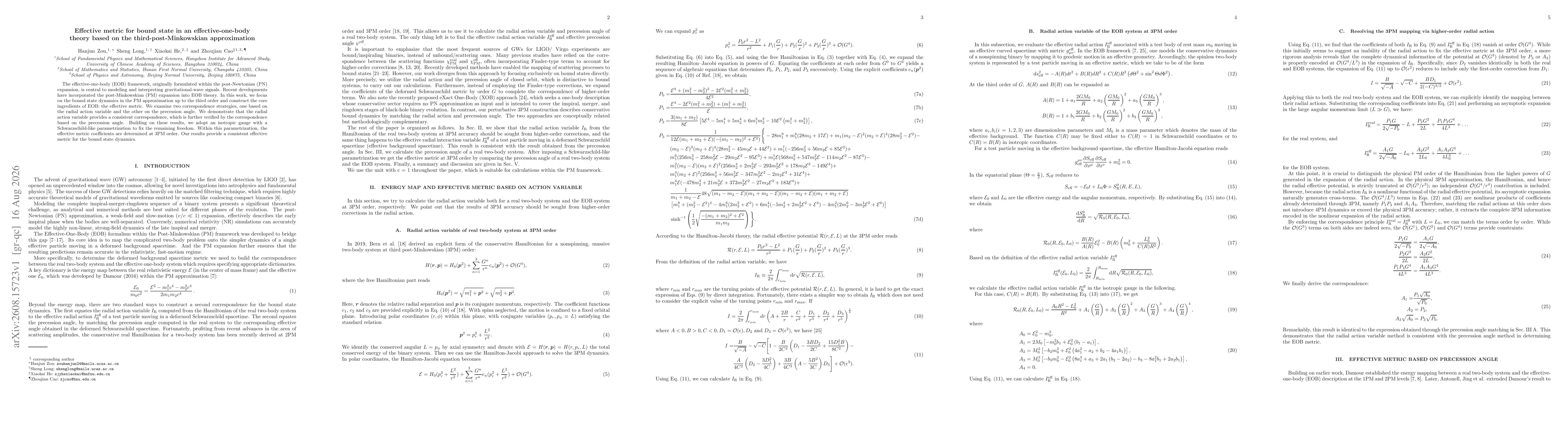 Thumbnail for Effective metric for bound state in an effective-one-body theory based on the third-post-Minkowskian approximation