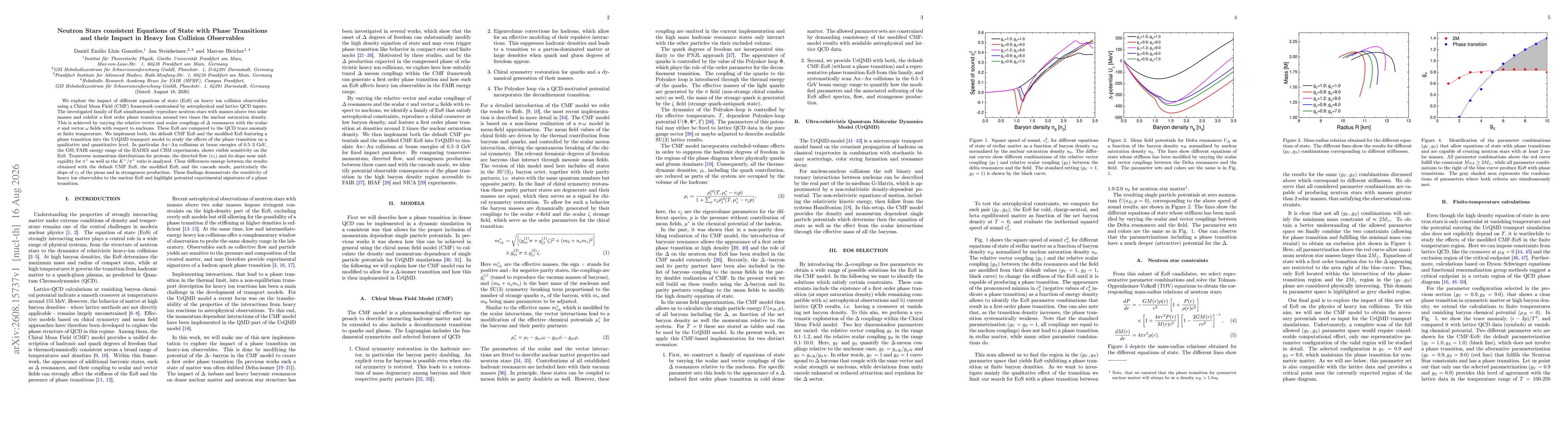 Thumbnail for Neutron Stars consistent Equations of State with Phase Transitions and their Impact in Heavy Ion Collision Observables