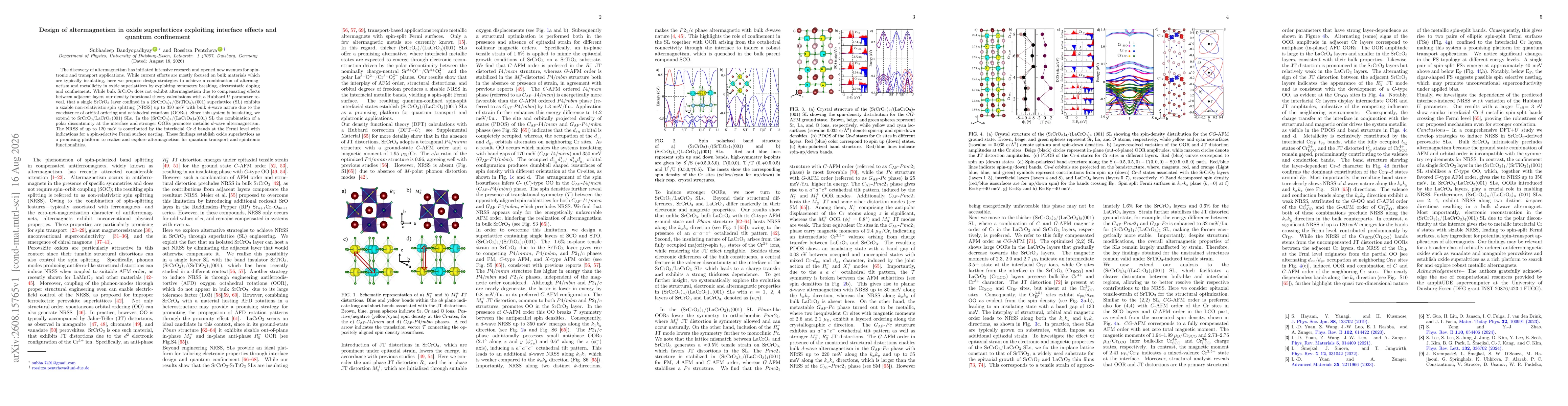 Thumbnail for Design of altermagnetism in oxide superlattices exploiting interface effects and quantum confinement