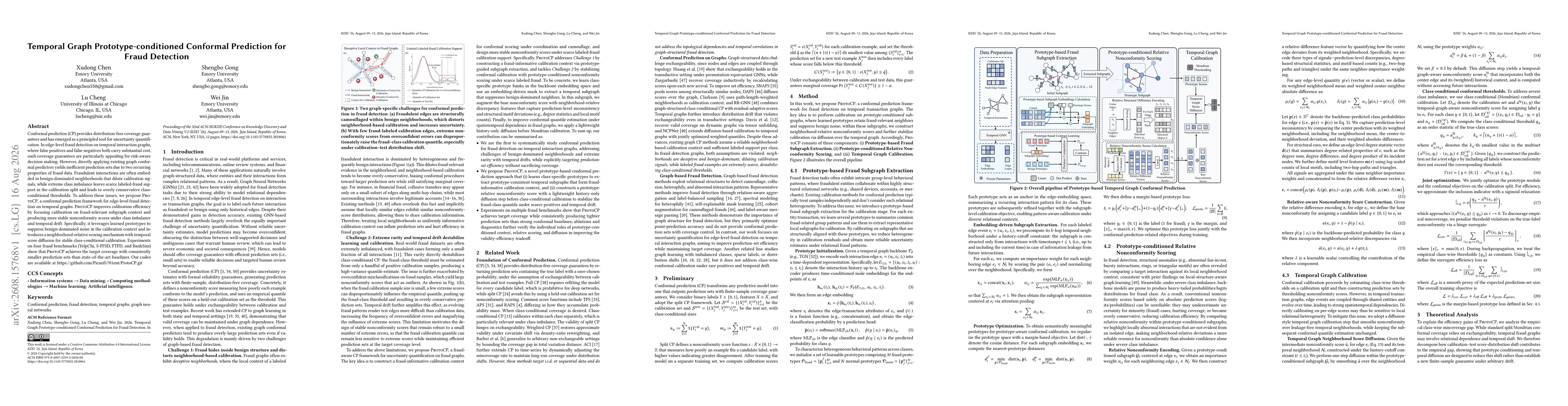 Thumbnail for Temporal Graph Prototype-conditioned Conformal Prediction for Fraud Detection