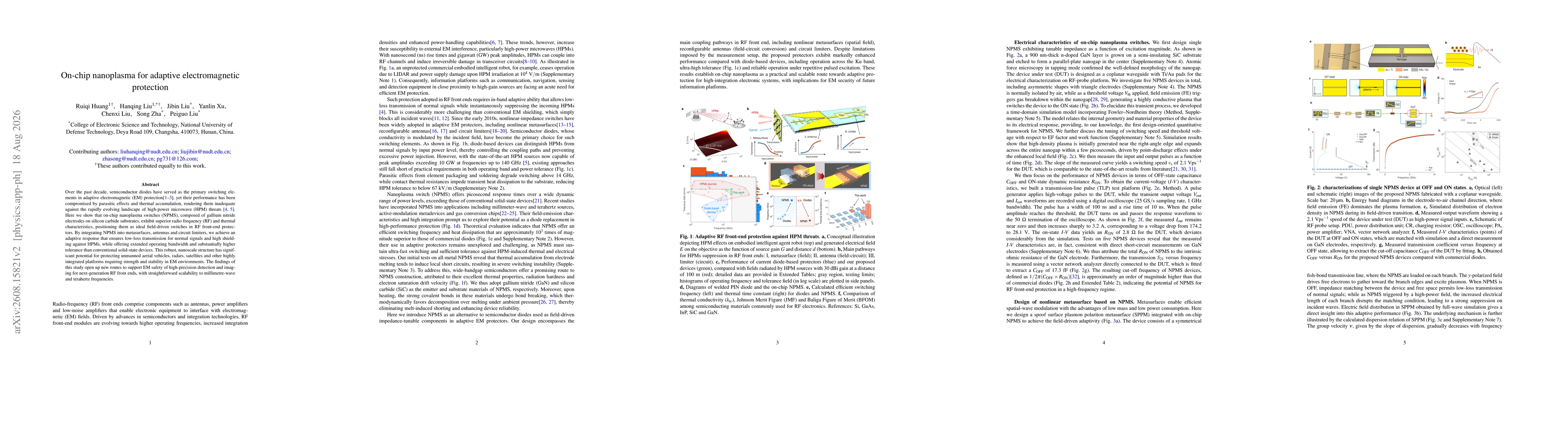 Thumbnail for On-chip nanoplasma for adaptive electromagnetic protection