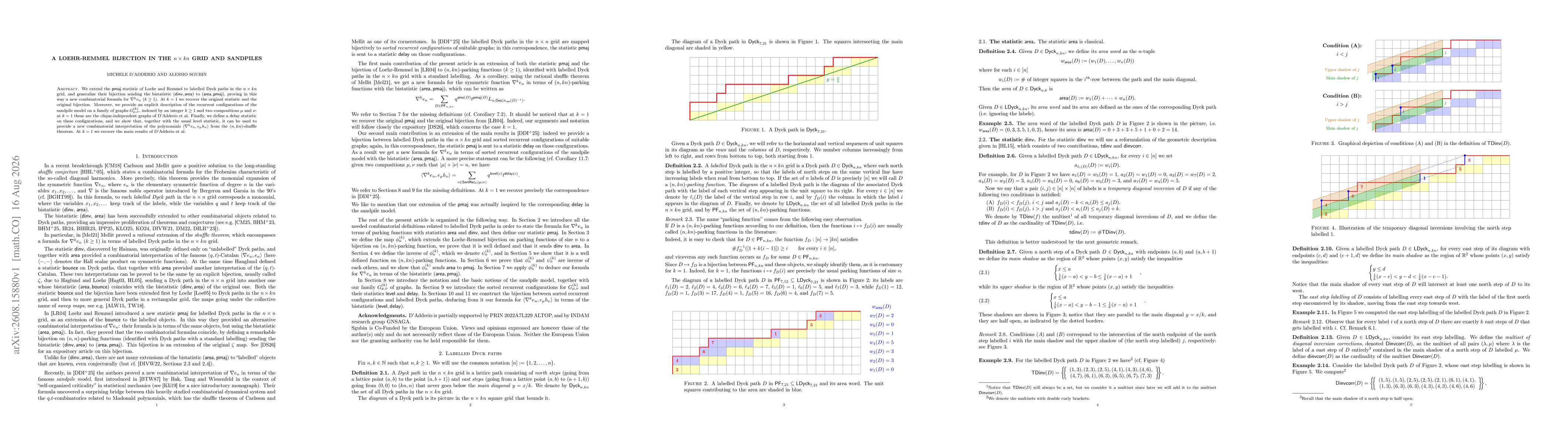 Thumbnail for A Loehr-Remmel bijection in the $n \times kn$ grid and sandpiles