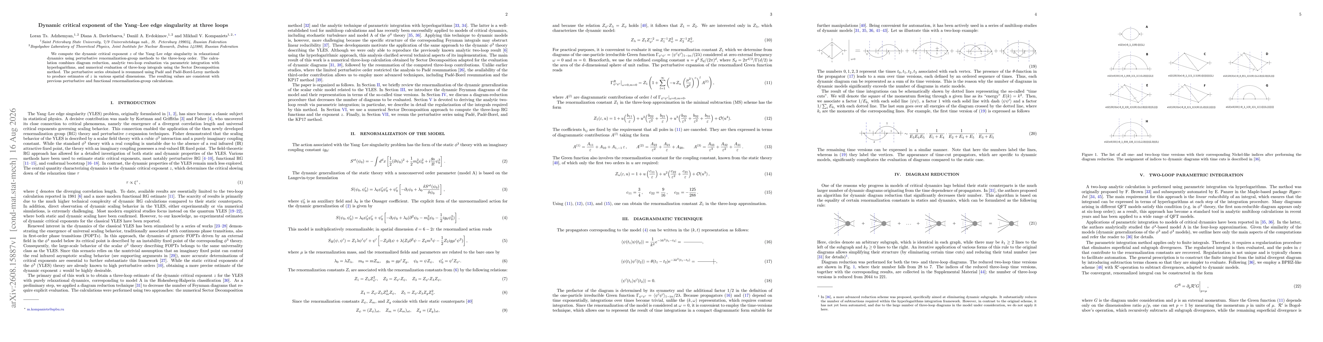 Thumbnail for Dynamic critical exponent of the Yang--Lee edge singularity at three loops