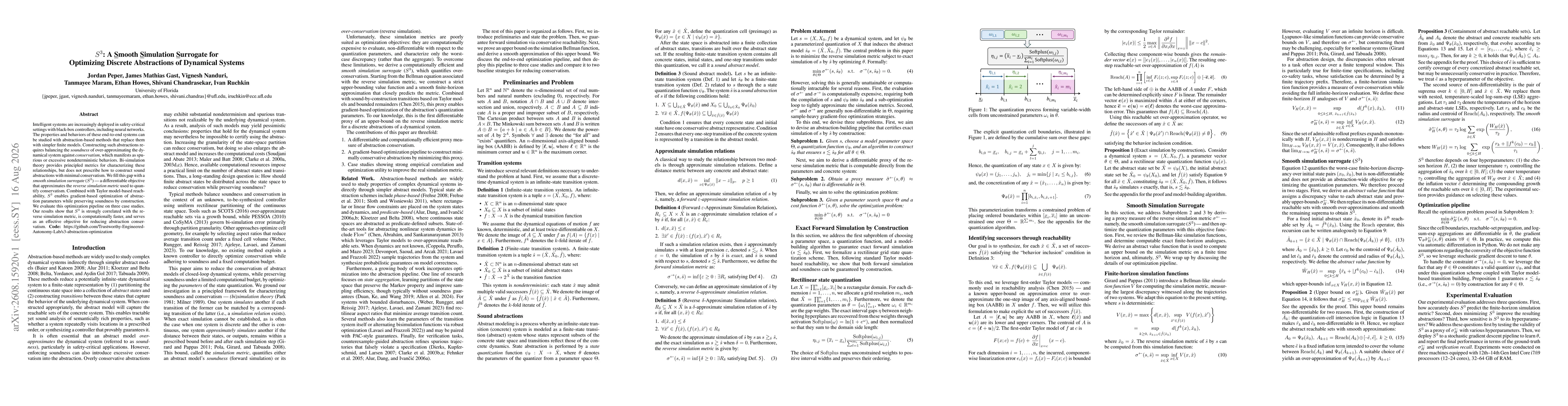 Thumbnail for $S^3$: A Smooth Simulation Surrogate for Optimizing Discrete Abstractions of Dynamical Systems