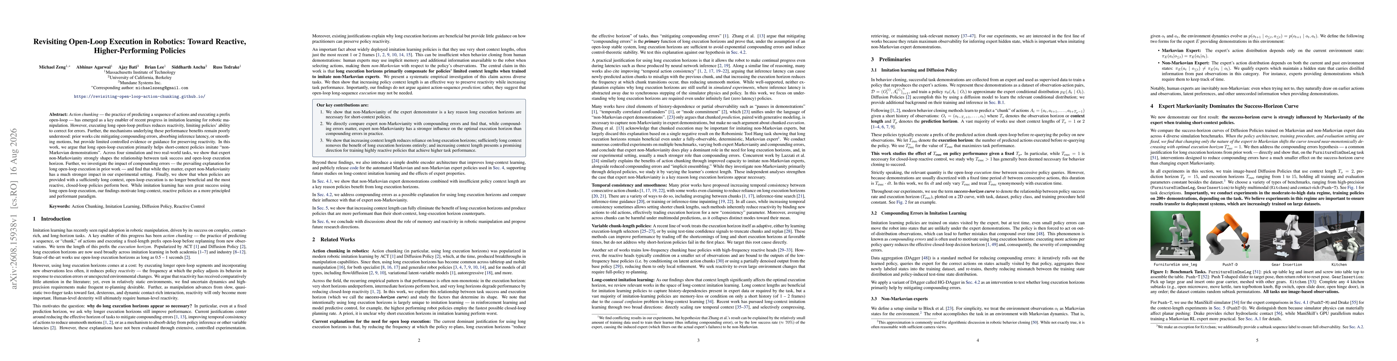 Thumbnail for Revisiting Open-Loop Execution in Robotics: Toward Reactive, Higher-Performing Policies