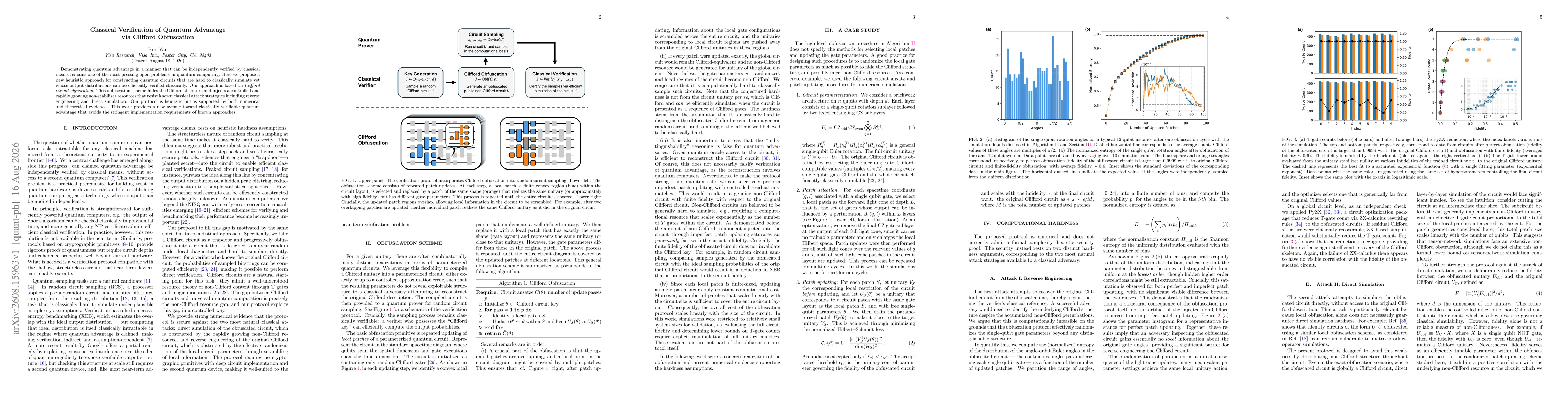 Thumbnail for Classical Verification of Quantum Advantage via Clifford Obfuscation