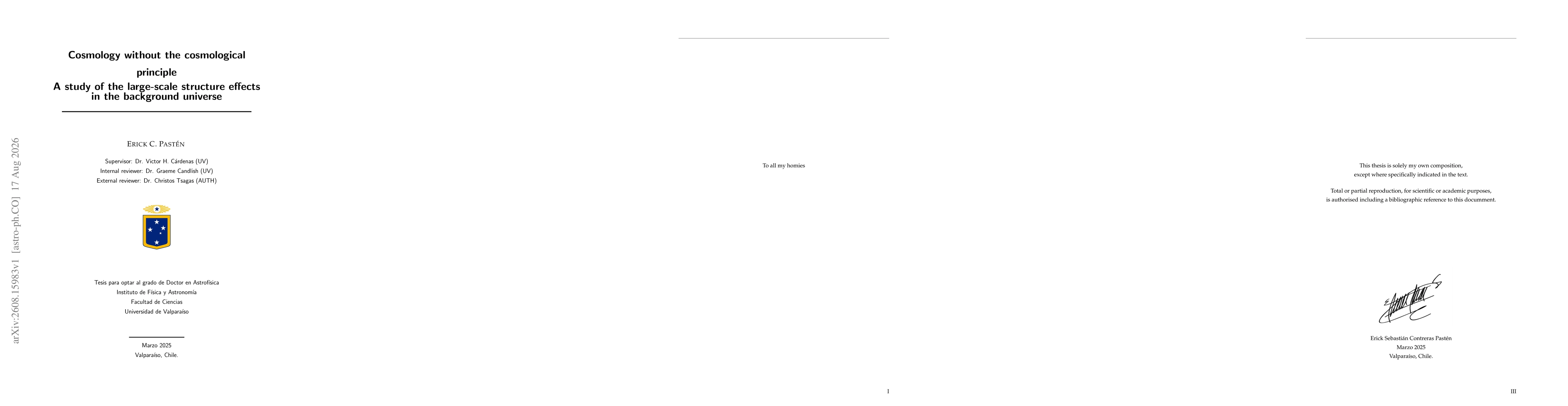 Thumbnail for Cosmology without the cosmological principle: A study of the large-scale structure effects in the background universe