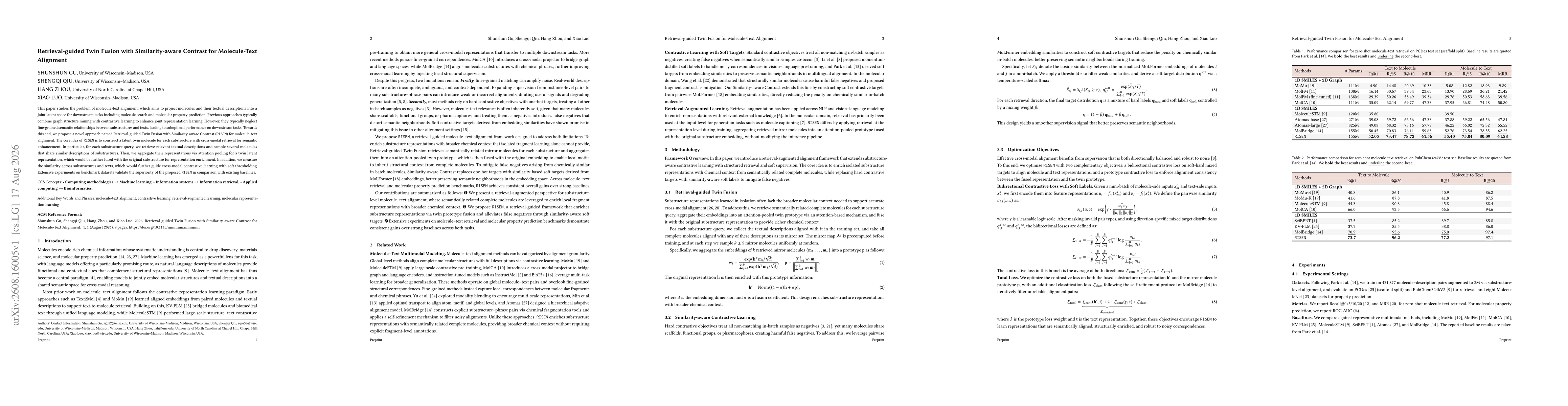 Thumbnail for Retrieval-guided Twin Fusion with Similarity-aware Contrast for Molecule-Text Alignment