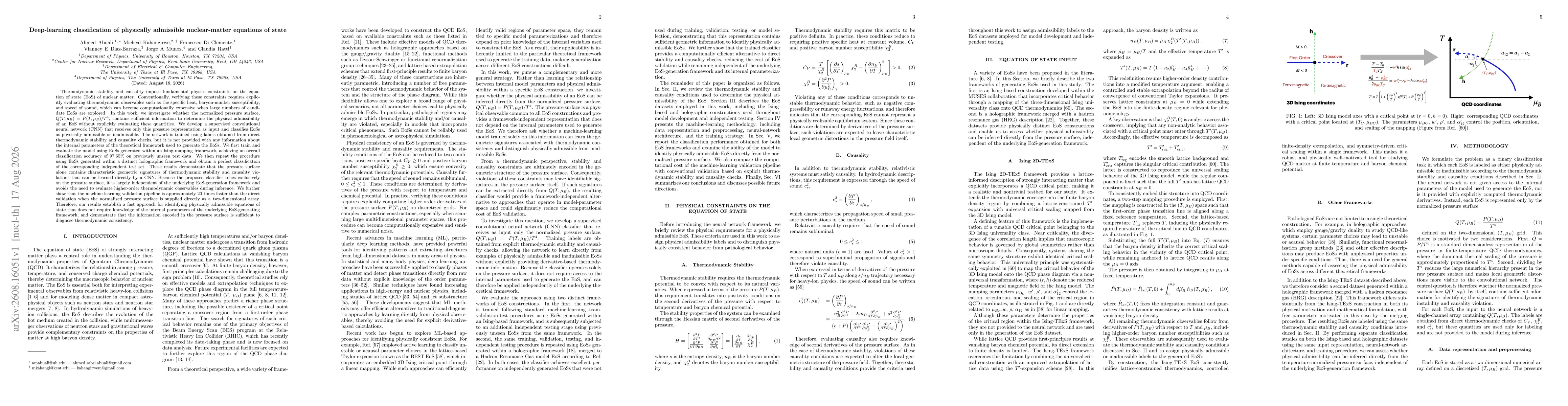 Thumbnail for Deep-learning classification of physically admissible nuclear-matter equations of state