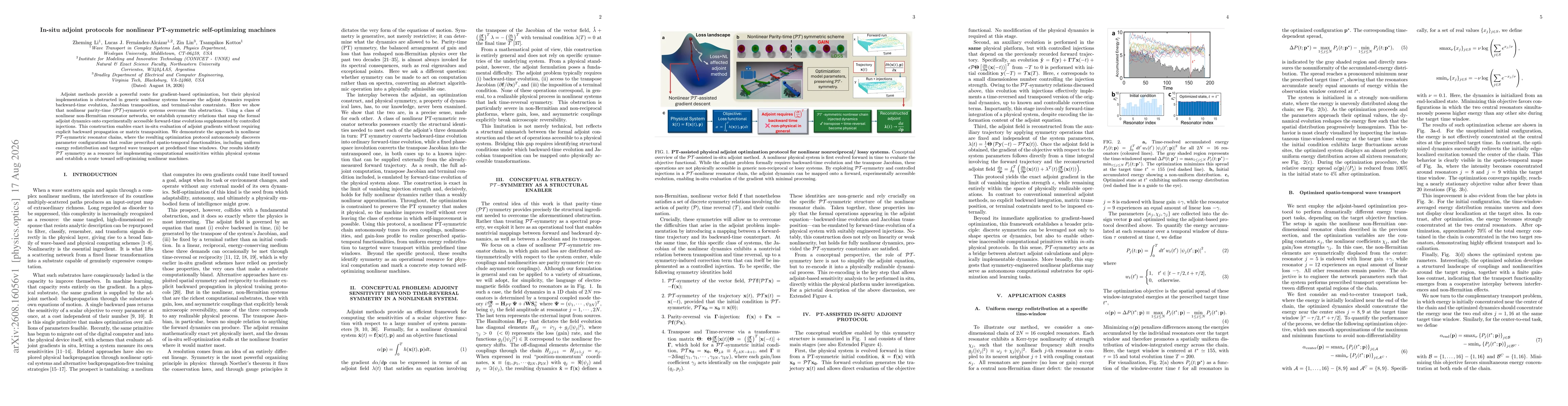 Thumbnail for In-situ adjoint protocols for nonlinear PT-symmetric self-optimizing machines