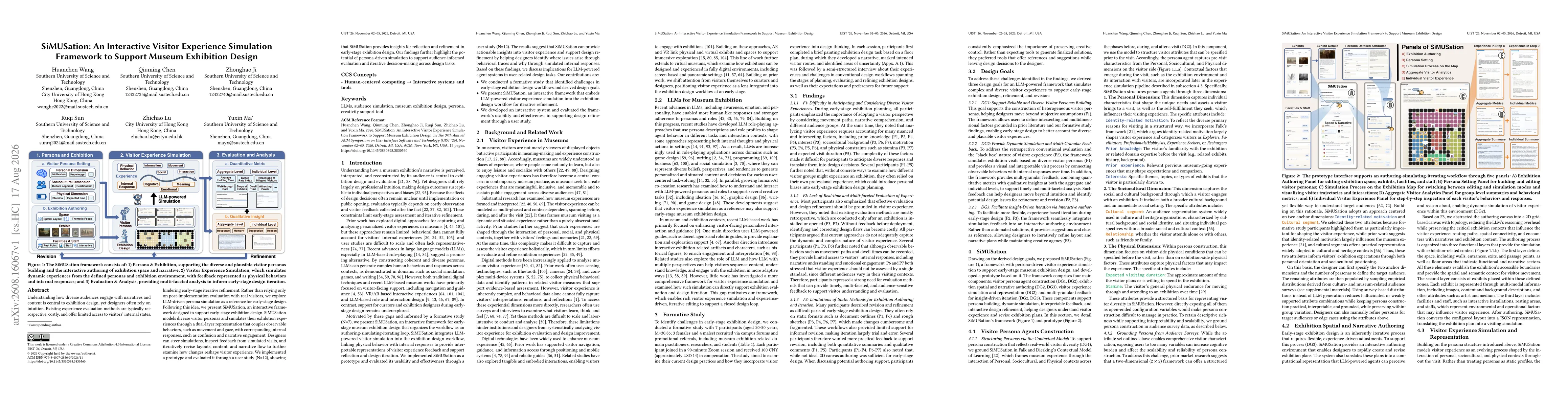 Thumbnail for SiMUSation: An Interactive Visitor Experience Simulation Framework to Support Museum Exhibition Design