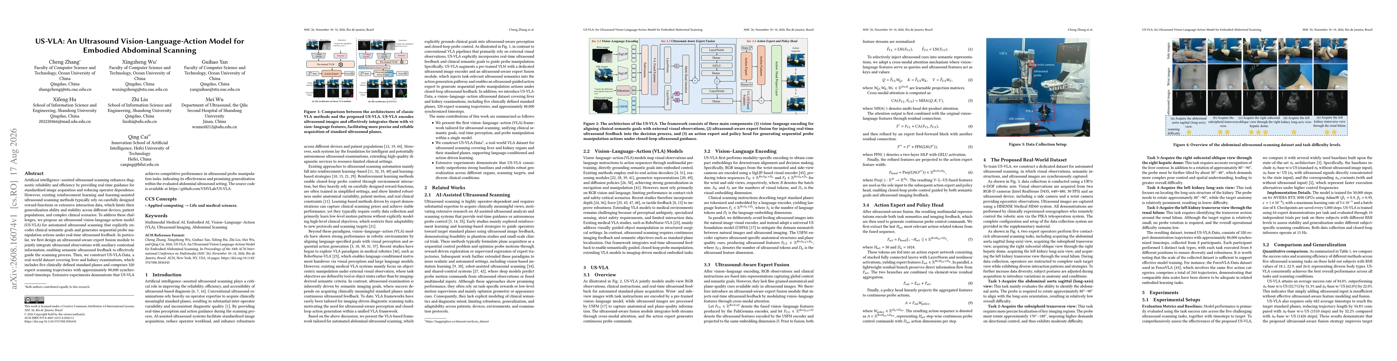 Thumbnail for US-VLA: An Ultrasound Vision-Language-Action Model for Embodied Abdomina