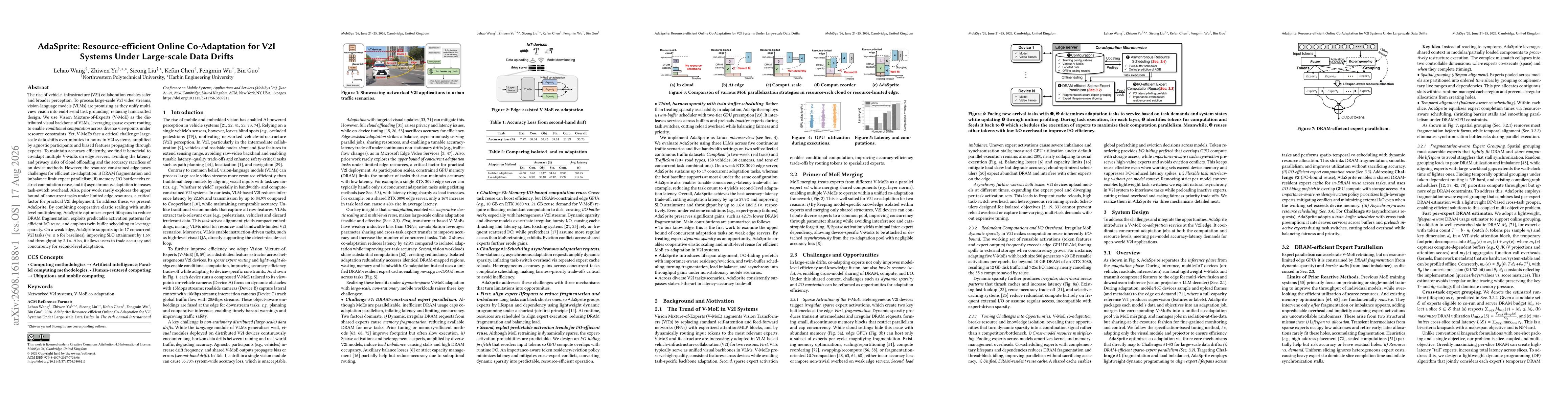 Thumbnail for AdaSprite: Resource-efficient Online Co-Adaptation for V2I Systems Under Large-scale Data Drifts