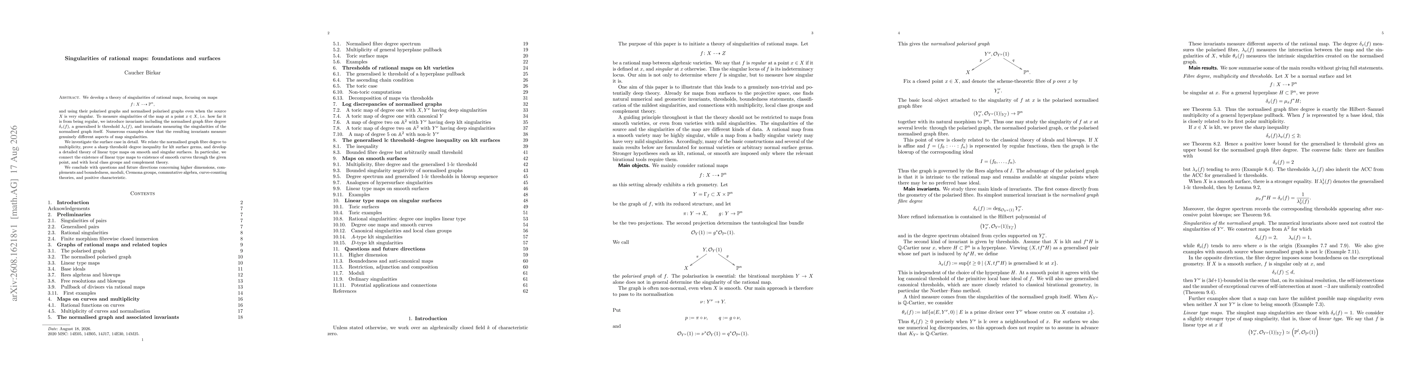 Thumbnail for Singularities of rational maps: foundations and surfaces
