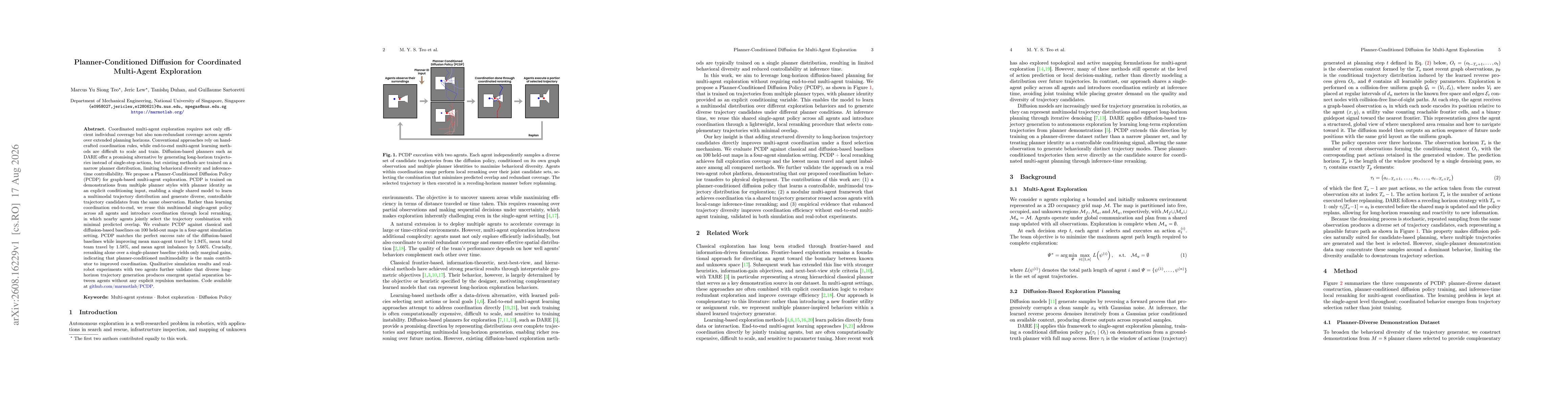 Thumbnail for Planner-Conditioned Diffusion for Coordinated Multi-Agent Exploration