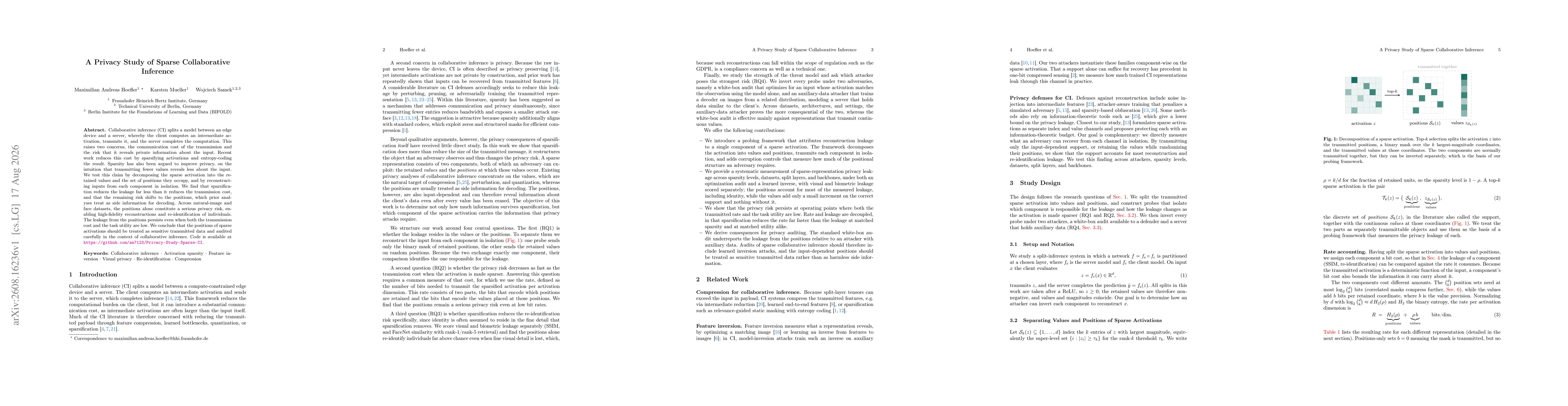 Thumbnail for A Privacy Study of Sparse Collaborative Inference
