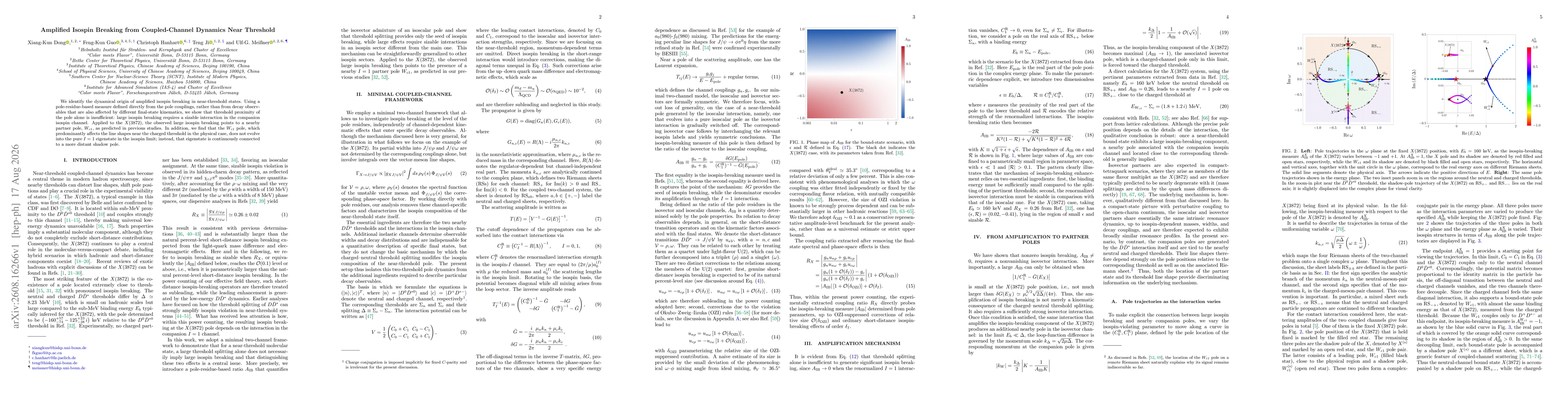 Thumbnail for Amplified Isospin Breaking from Coupled-Channel Dynamics Near Threshold