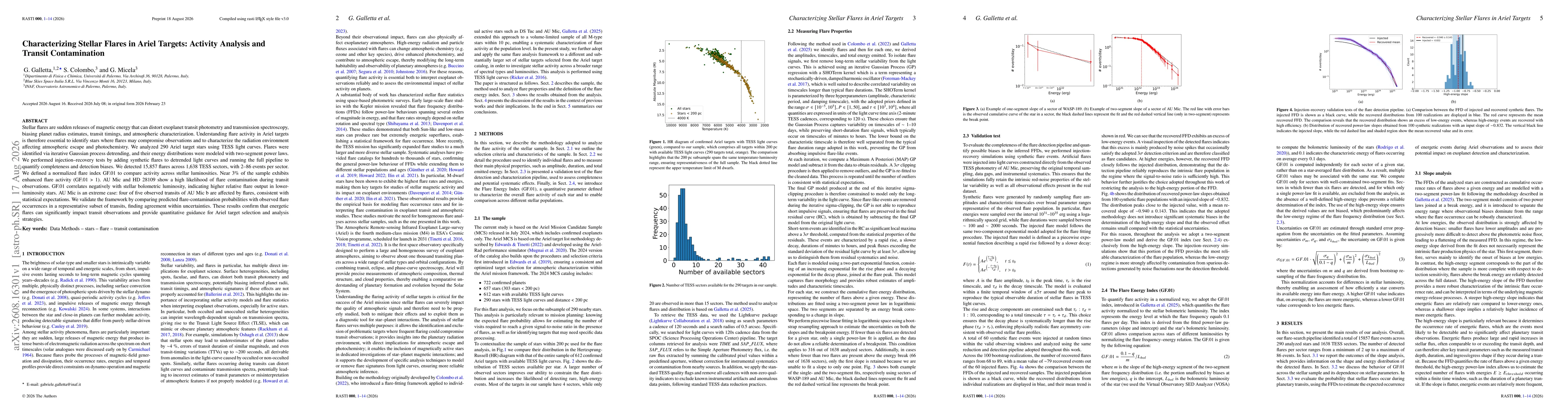 Thumbnail for Characterizing Stellar Flares in Ariel Targets: Activity Analysis and Transit Contamination