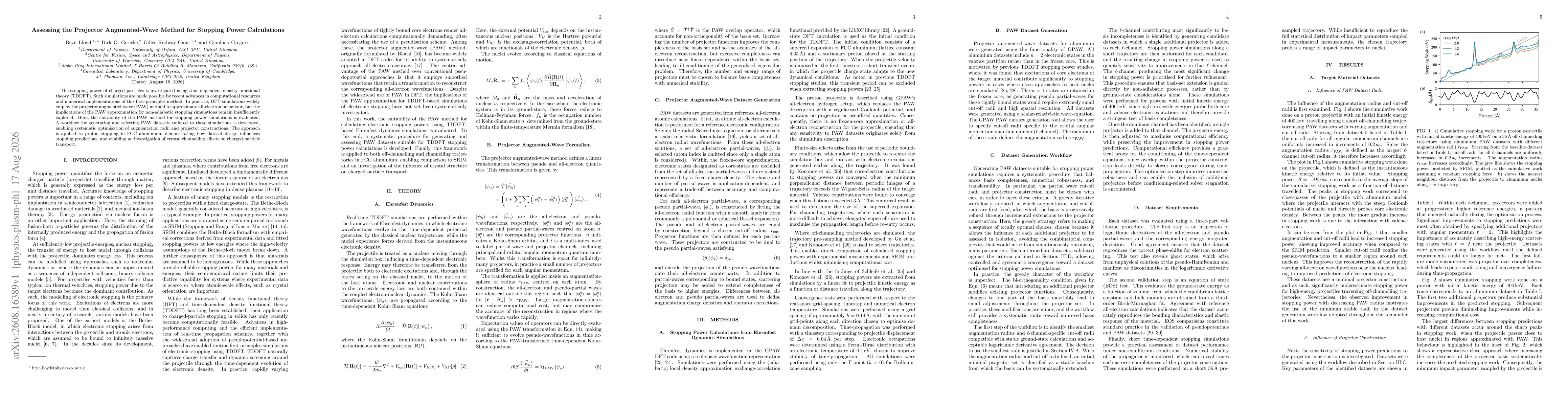 Thumbnail for Assessing the Projector Augmented-Wave Method for Stopping Power Calculations