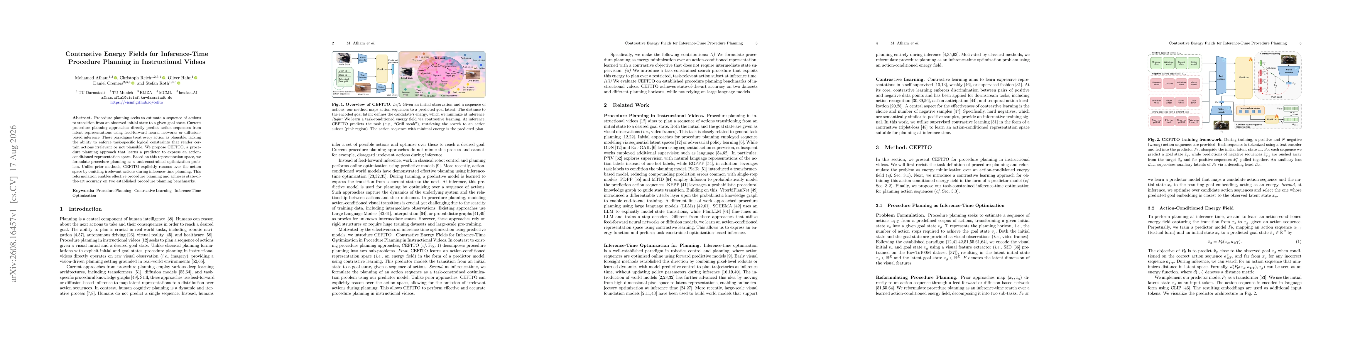 Thumbnail for Contrastive Energy Fields for Inference-Time Procedure Planning in Instructional Videos