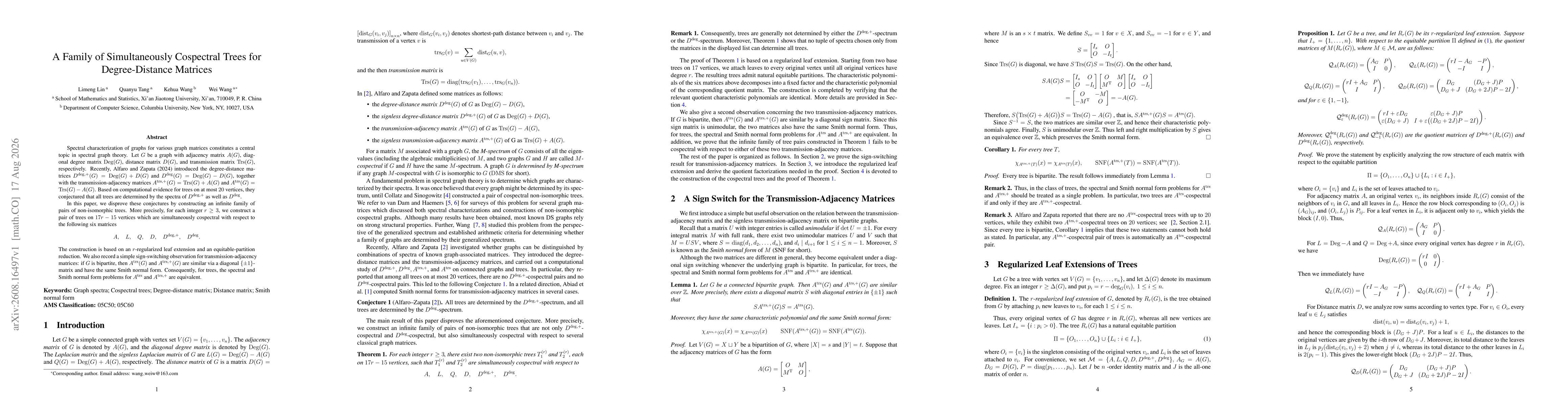 Thumbnail for A Family of Simultaneously Cospectral Trees for Degree-Distance Matrices