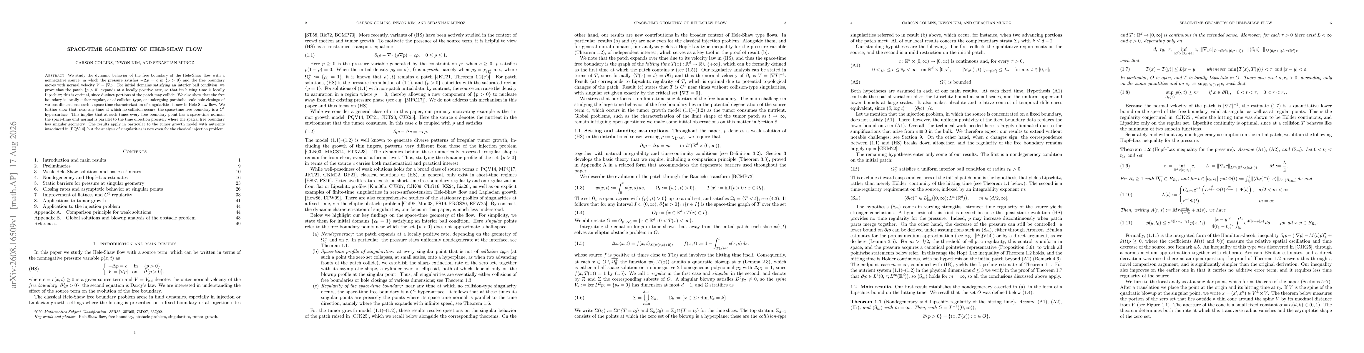 Thumbnail for Space-time geometry of Hele-Shaw flow