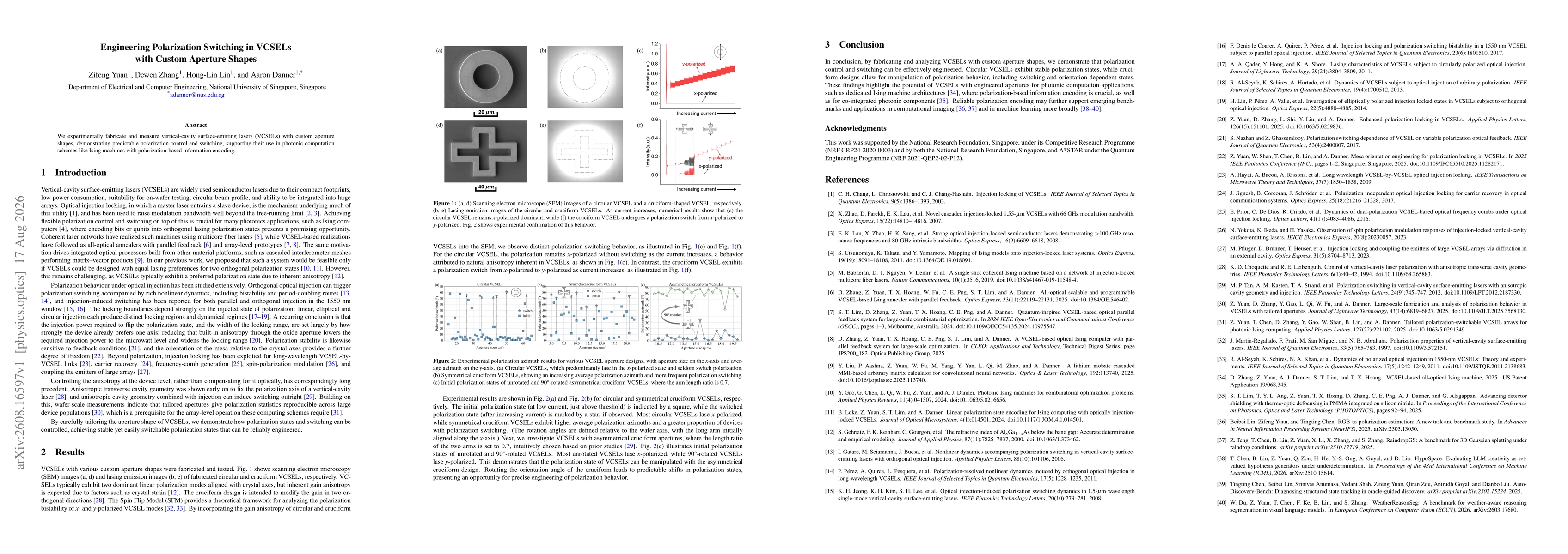 Thumbnail for Engineering Polarization Switching in VCSELs with Custom Aperture Shapes