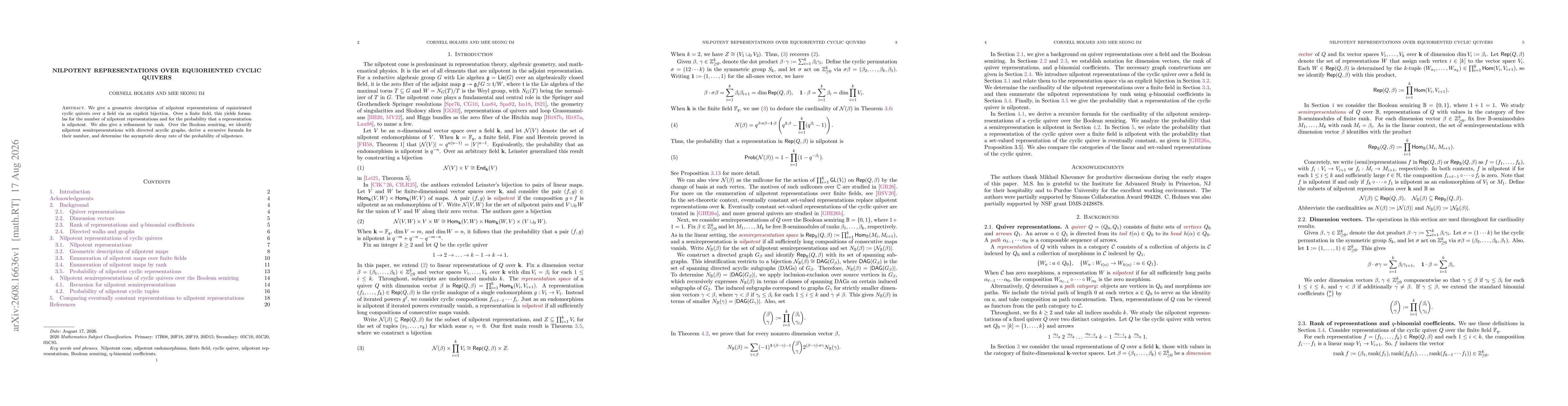 Thumbnail for Nilpotent representations over equioriented cyclic quivers
