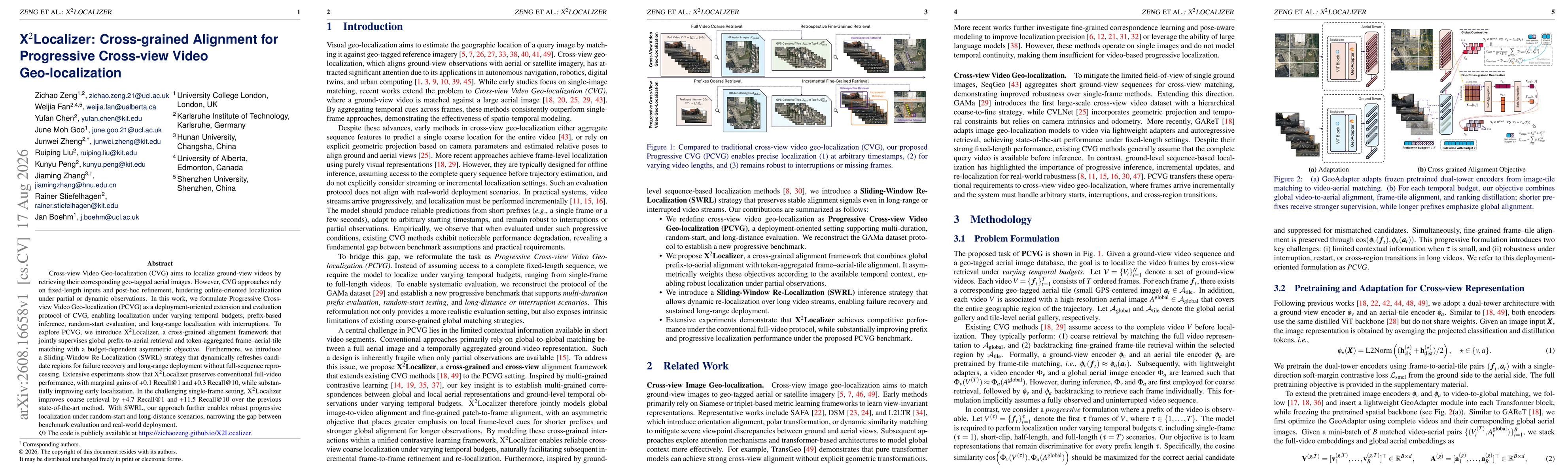Thumbnail for X$^2$Localizer: Cross-grained Alignment for Progressive Cross-view Video Geo-localization