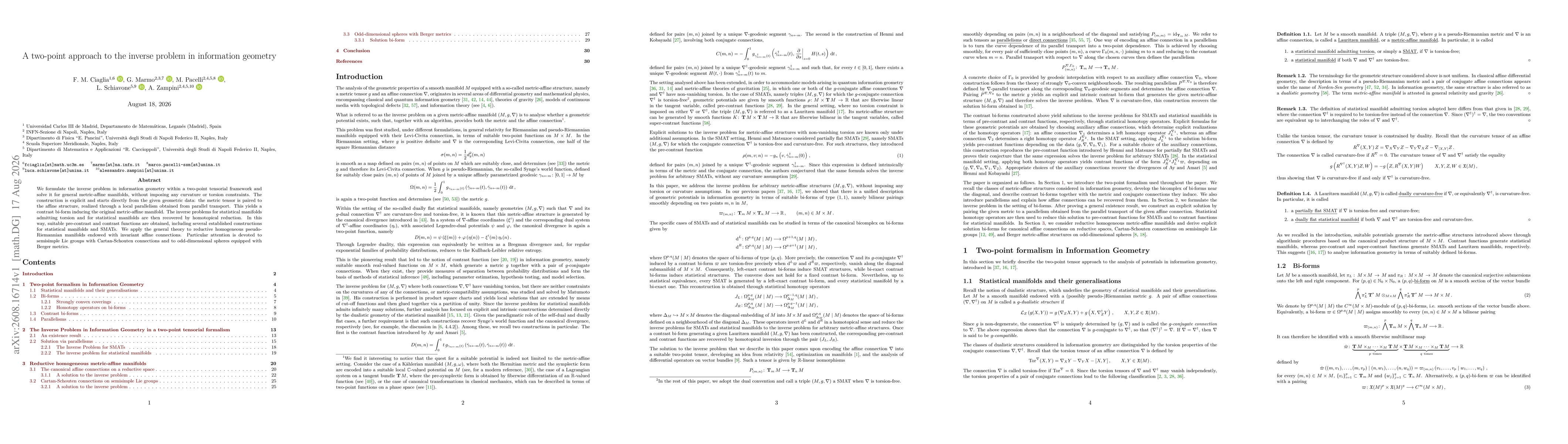 Thumbnail for A two-point approach to the inverse problem in information geometry