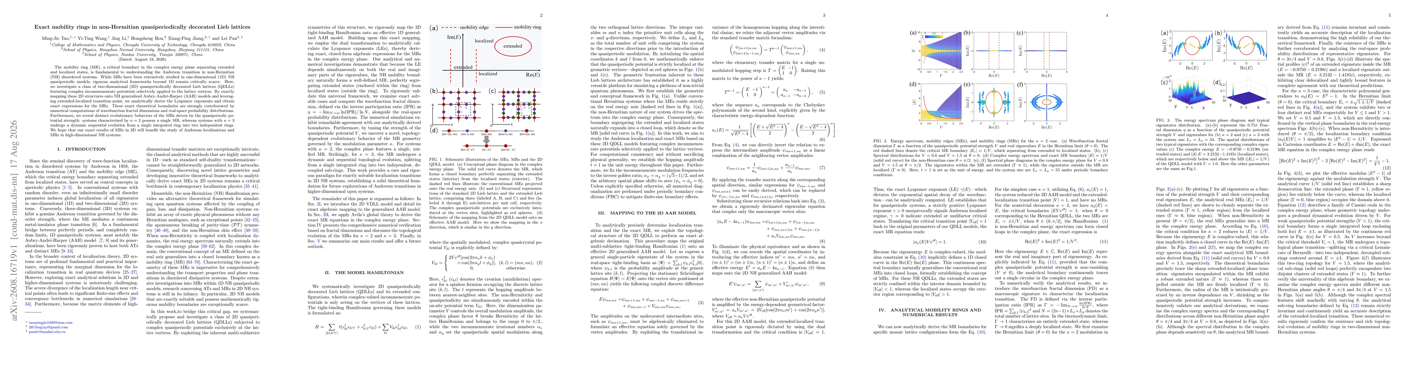 Thumbnail for Exact mobility rings in non-Hermitian quasiperiodically decorated Lieb lattices