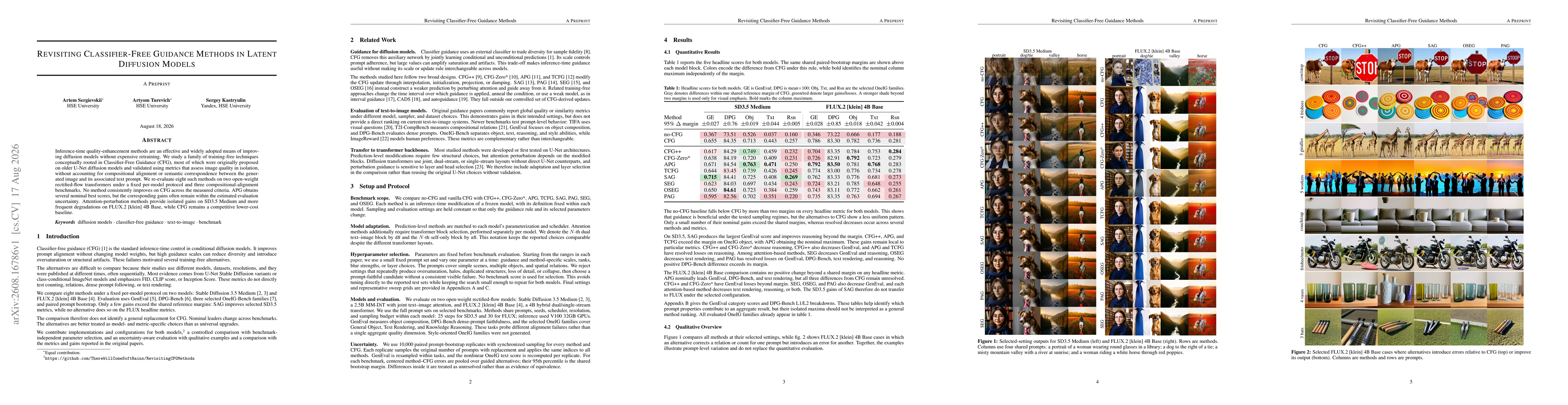 Thumbnail for Revisiting Classifier-Free Guidance Methods in Latent Diffusion Models