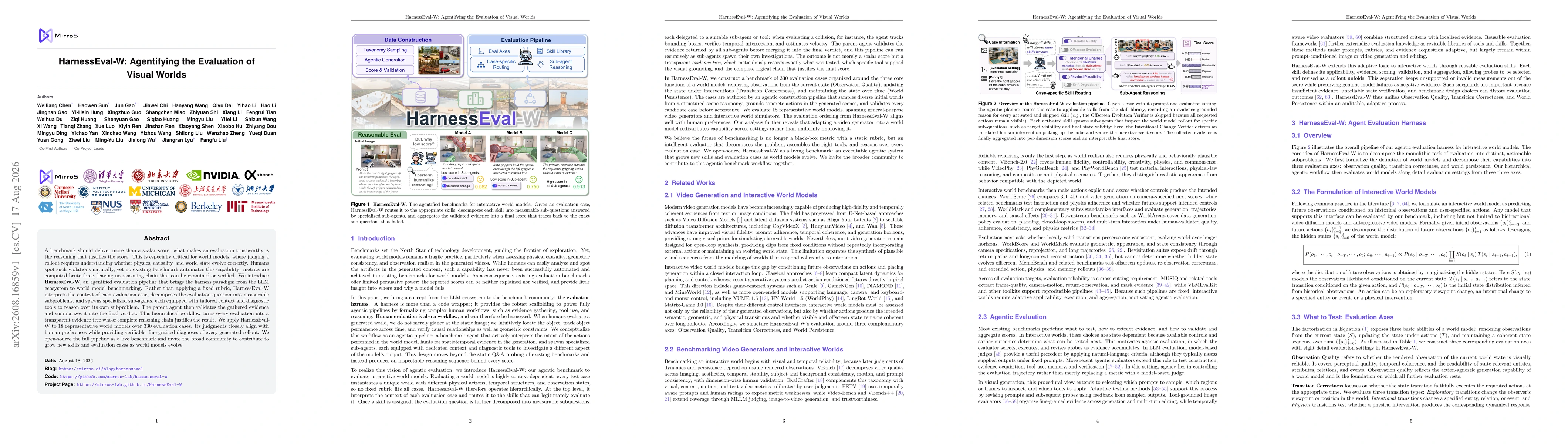 Thumbnail for HarnessEval-W: Agentifying the Evaluation of Visual Worlds