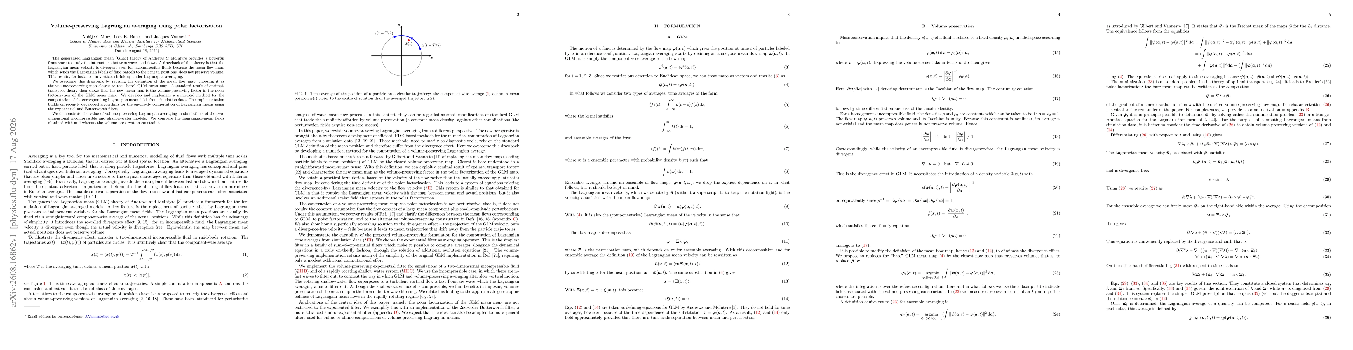 Thumbnail for Volume-preserving Lagrangian averaging using polar factorization