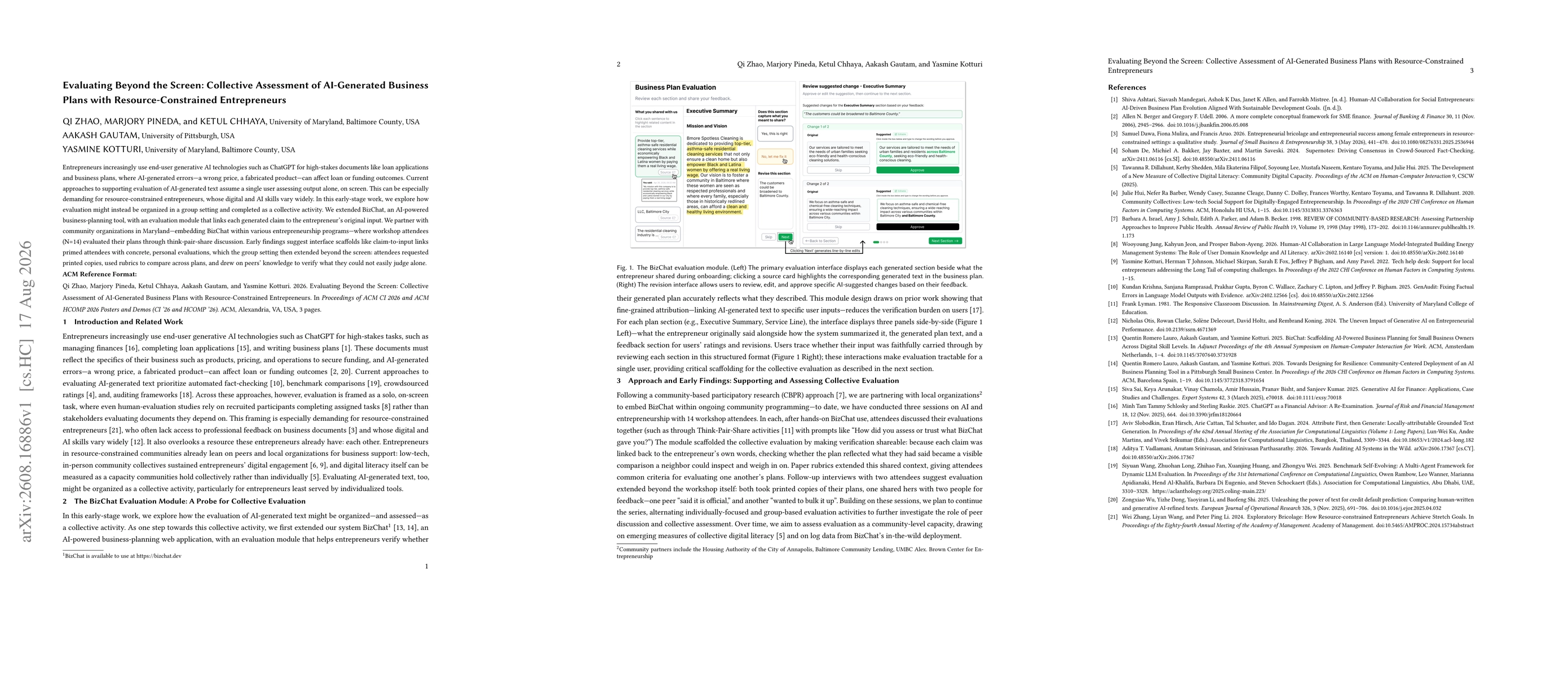 Thumbnail for Evaluating Beyond the Screen: Collective Assessment of AI-Generated Business Plans with Resource-Constrained Entrepreneurs