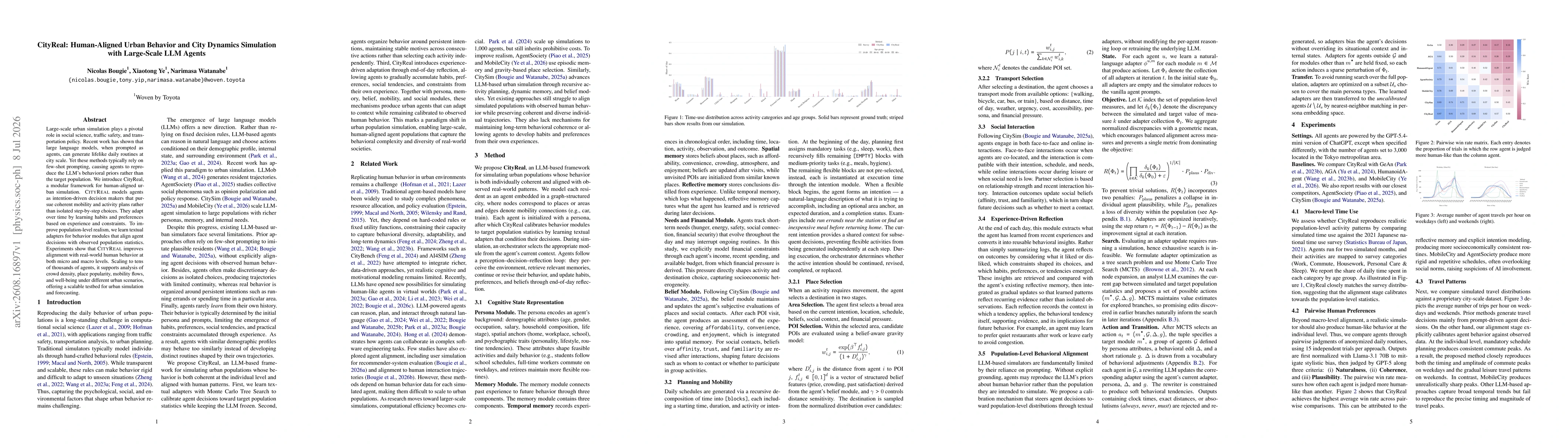 Thumbnail for CityReal: Human-Aligned Urban Behavior and City Dynamics Simulation with Large-Scale LLM Agents